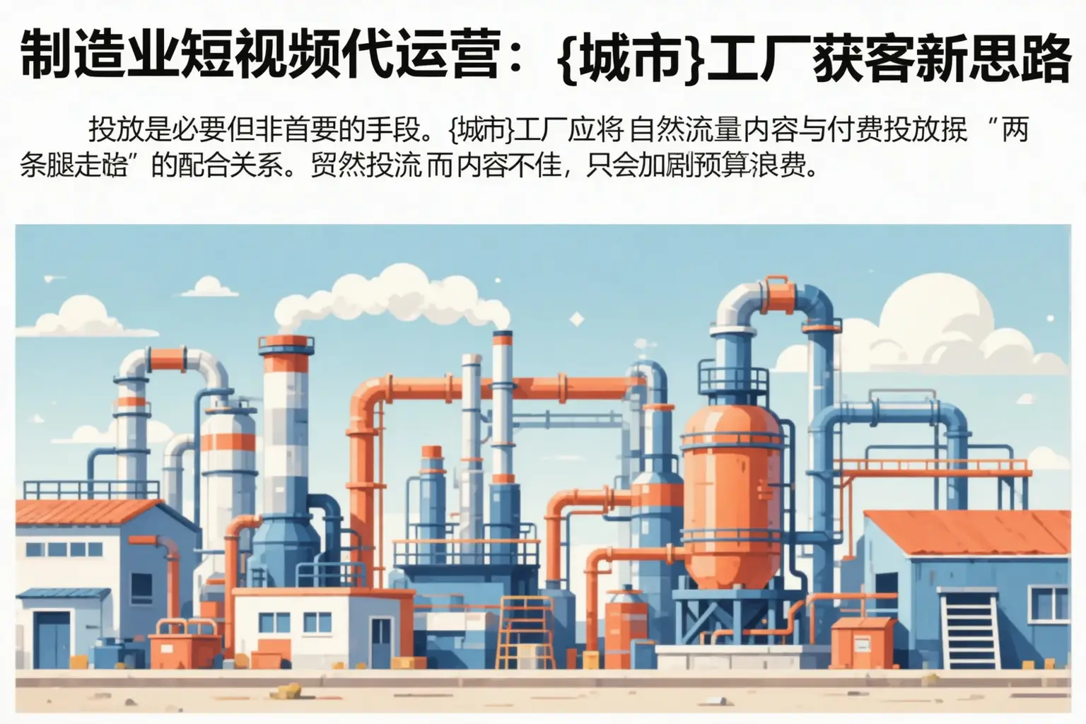 制造业短视频代运营：东昌府工厂获客新思路